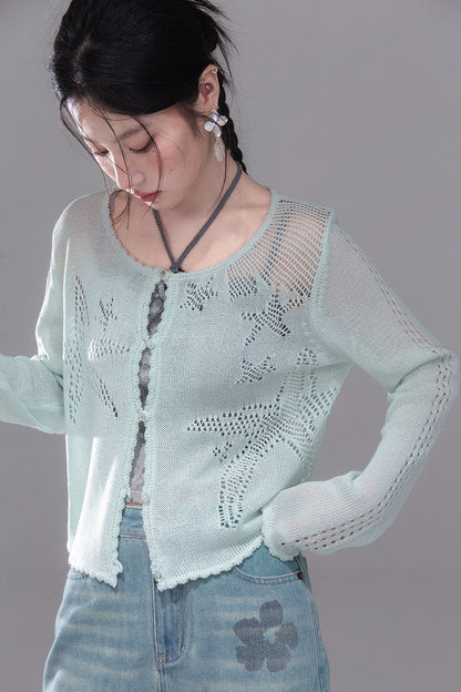 Seestern-Strickjacke