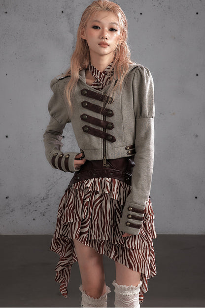 Napoleon Hooded Puff-Sleeve Sweatshirt