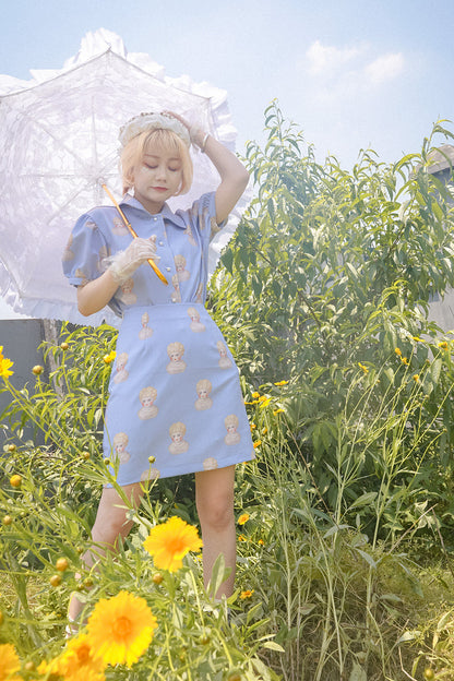 Hand-Painted Ceramic Doll Skirt