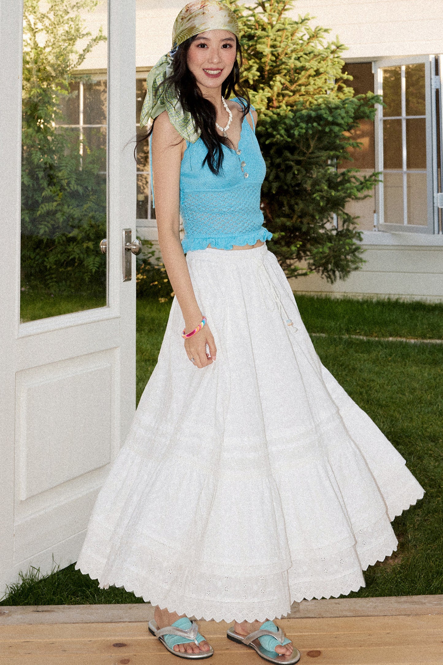 Waltz Patchwork A-Line Skirt