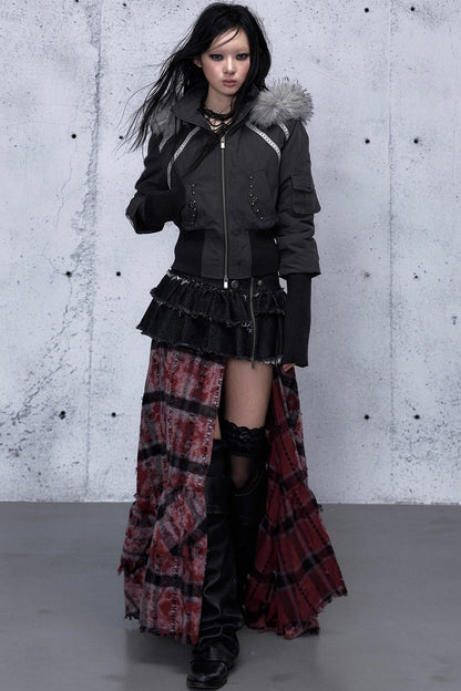 Hooded Fur Collar Parka Outer