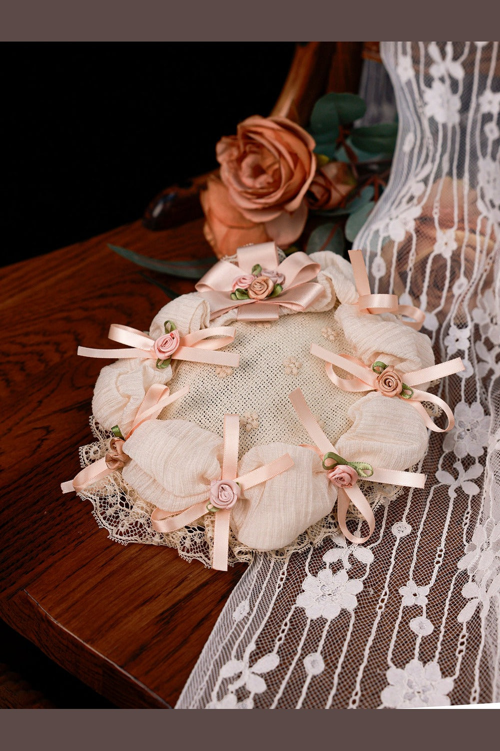 Handmade Lace Bow Hat