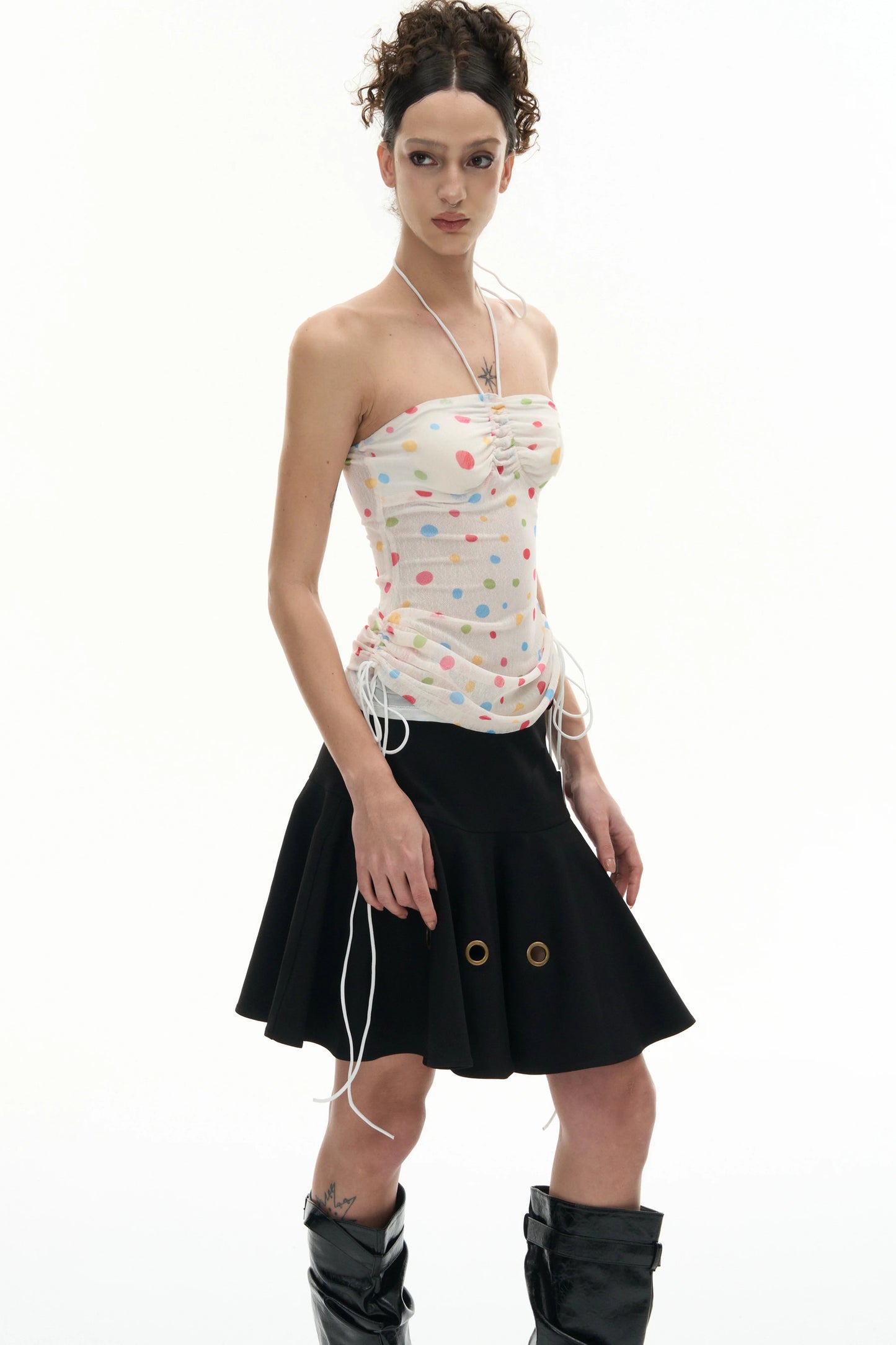 Rayon Ring A-Line Skirt