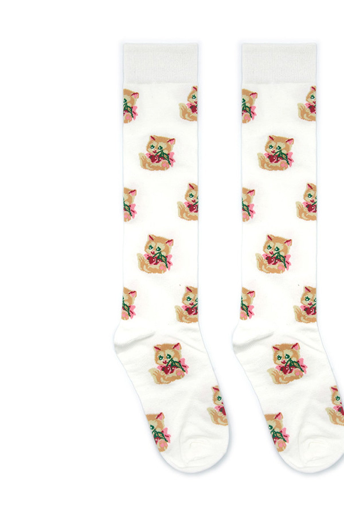 Kitten Knitted Mid-Calf Socks