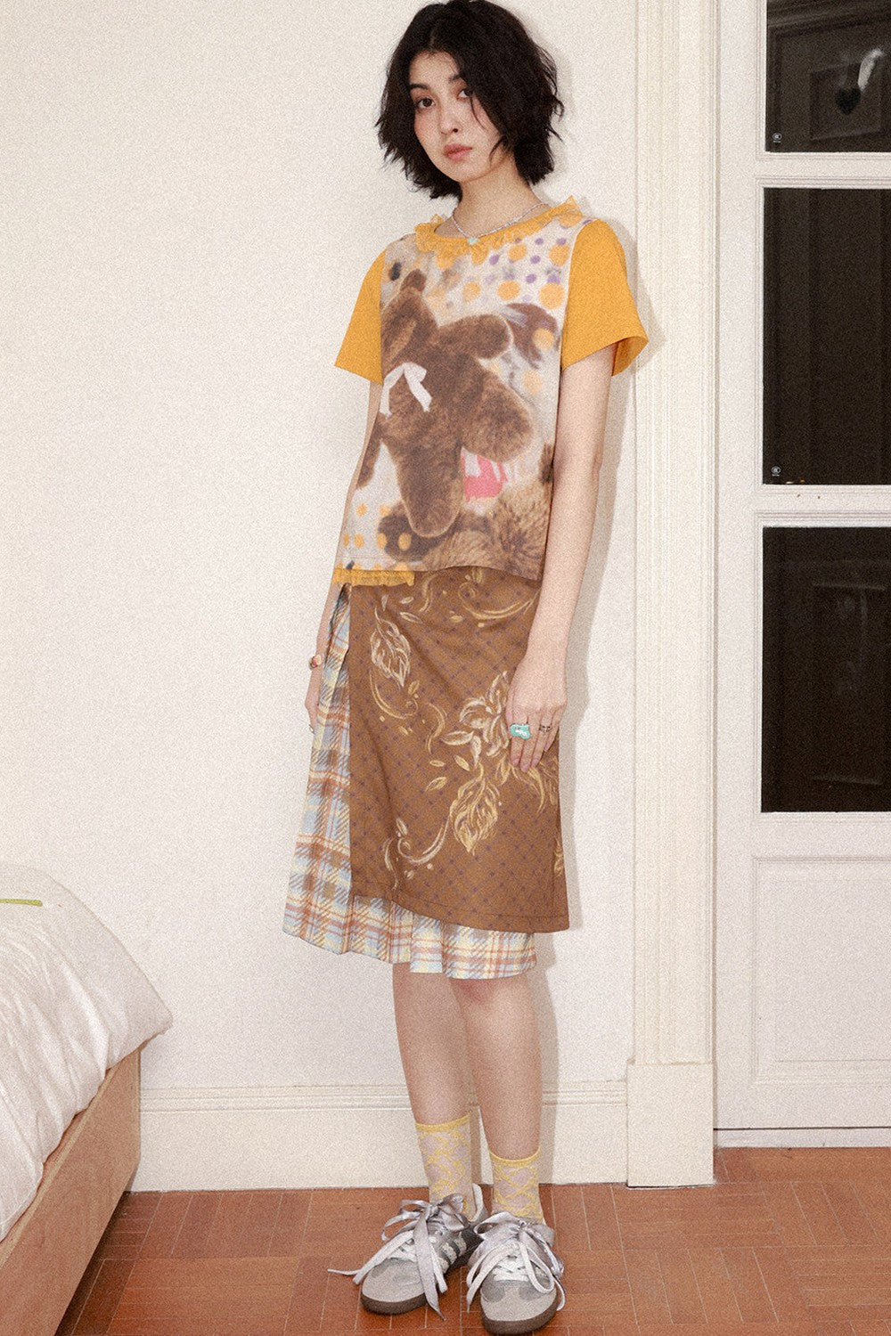Polka Dot Bear Lace Tee
