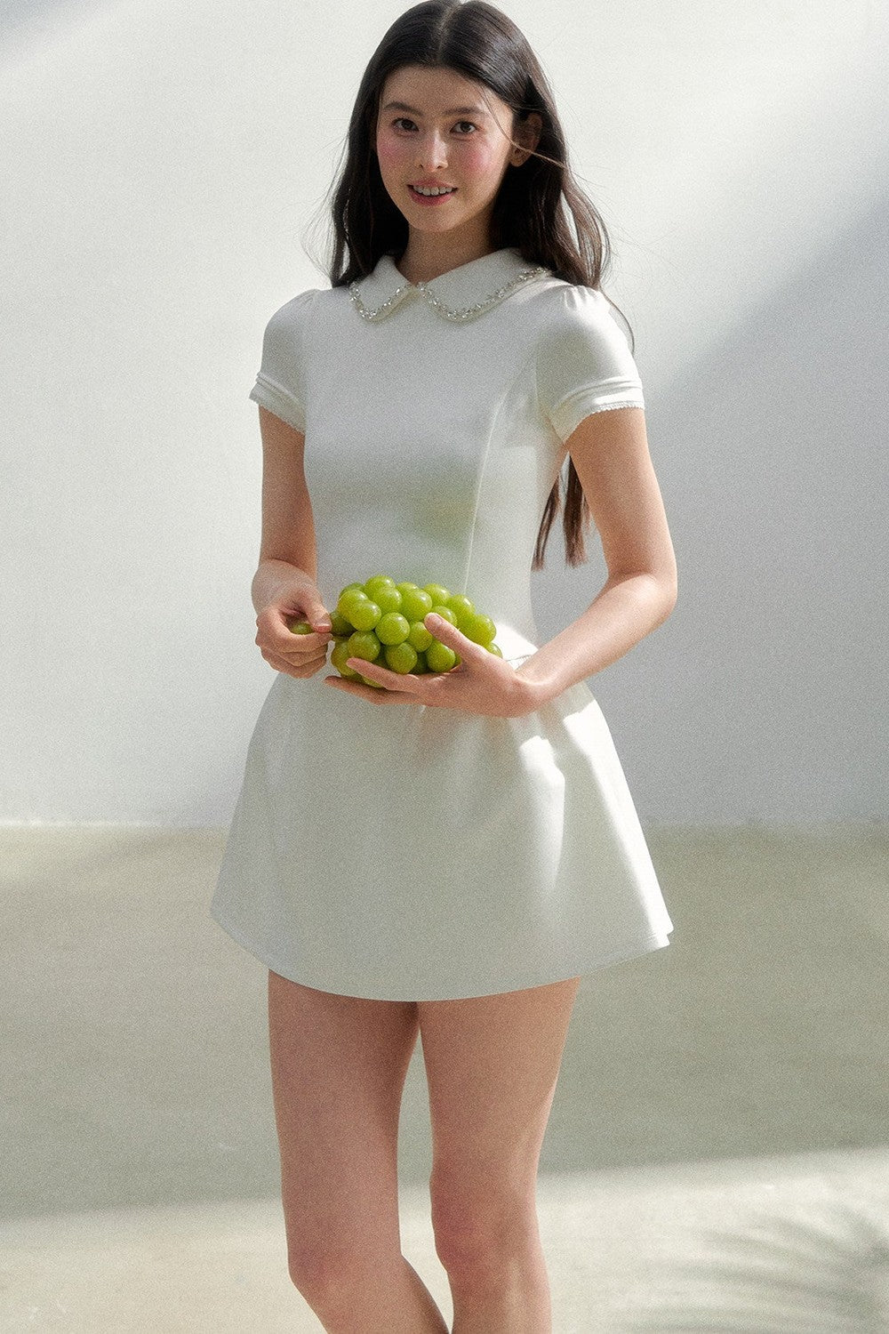 Retro Rhinestone Air Layer Dress