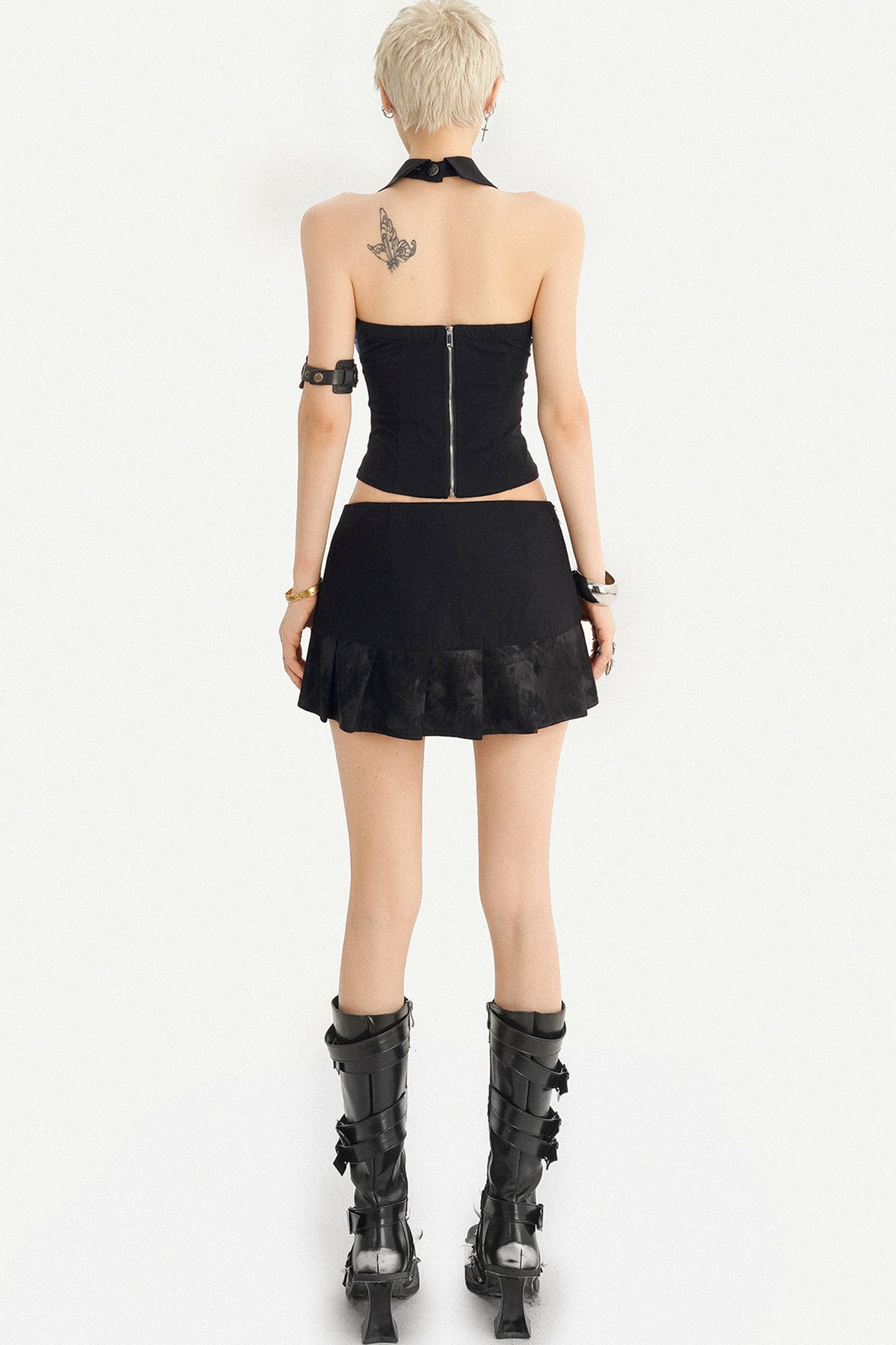 Rivet Star Pleated Skirt