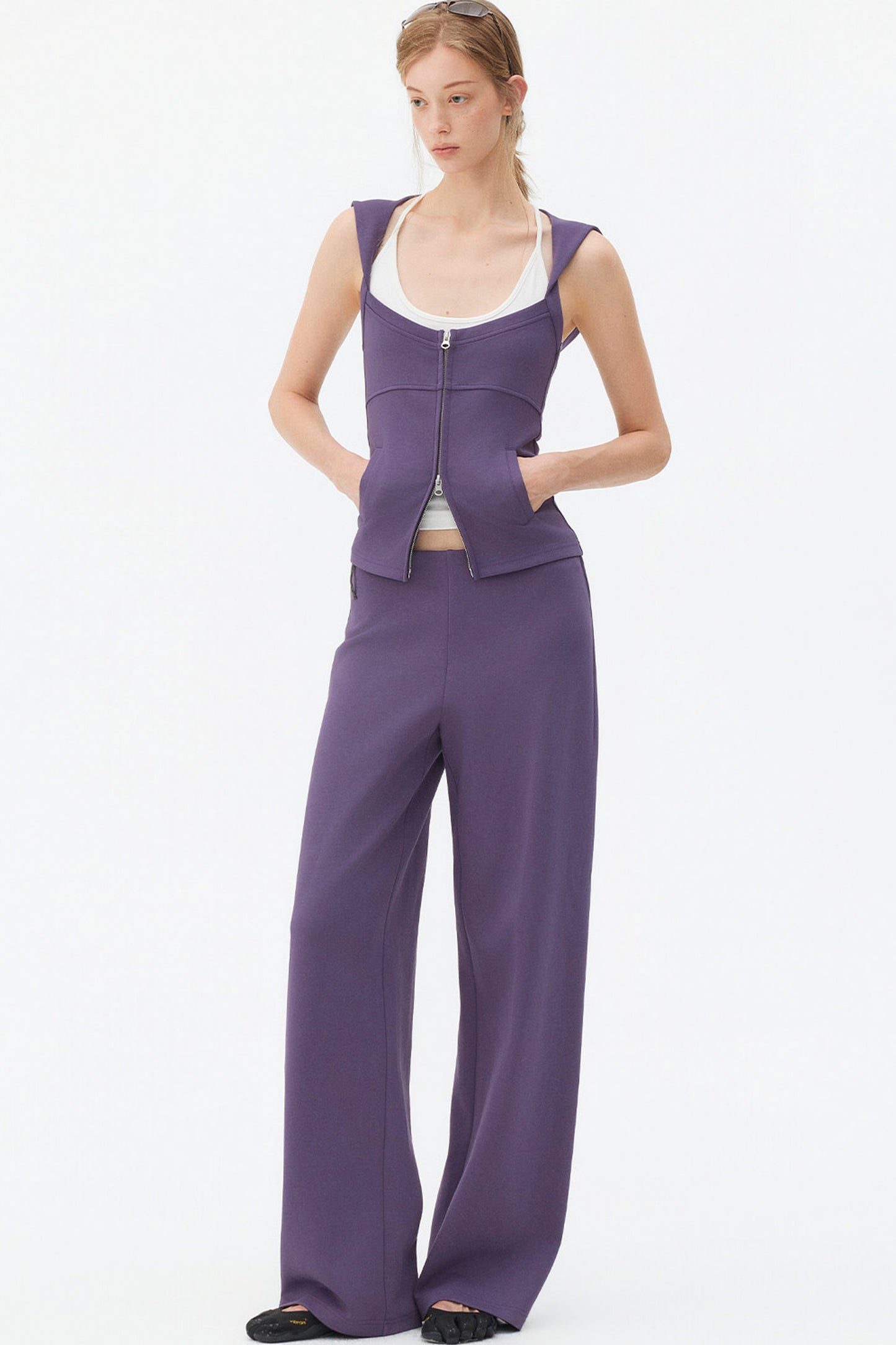 Ensemble gilet sans manches à couches aérées