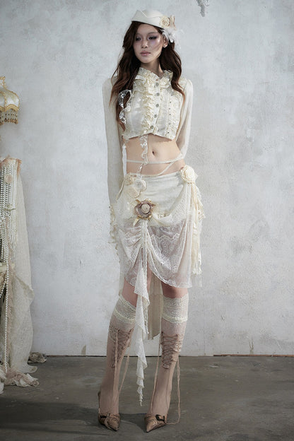 Baroque Asymmetrical Fishtail Skirt