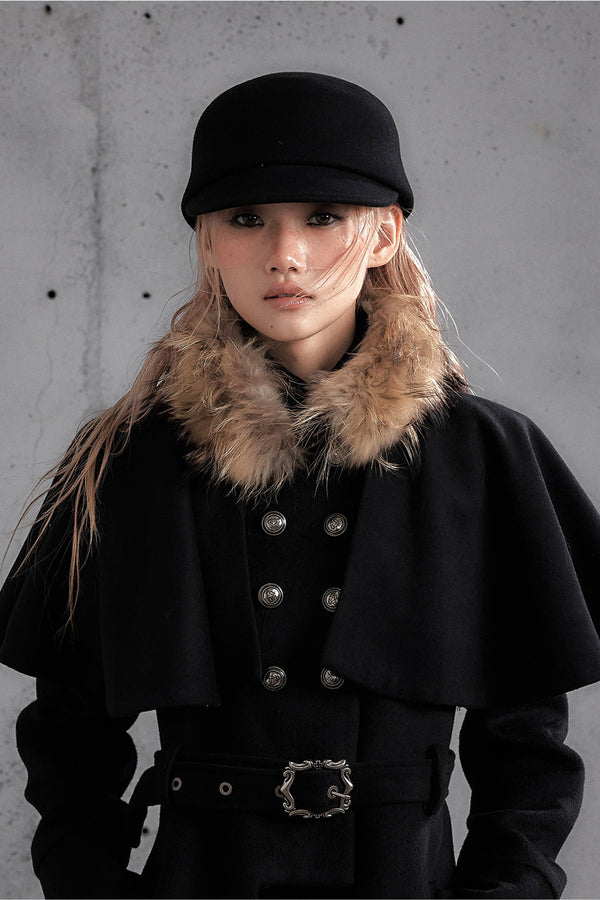 Raccoon Rabbit Fur Buckle Collar