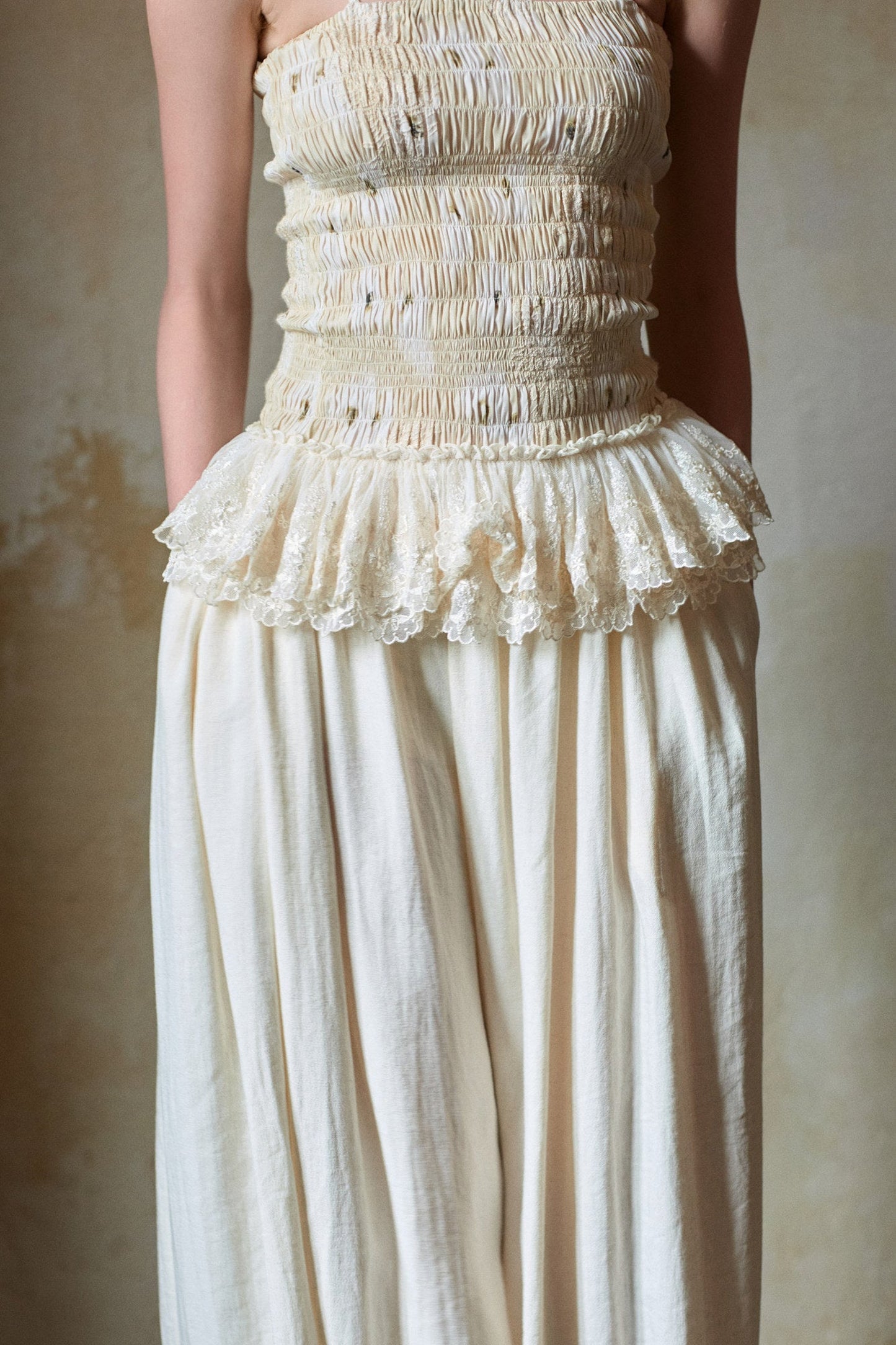 Silk Embroidered Lace Camisole