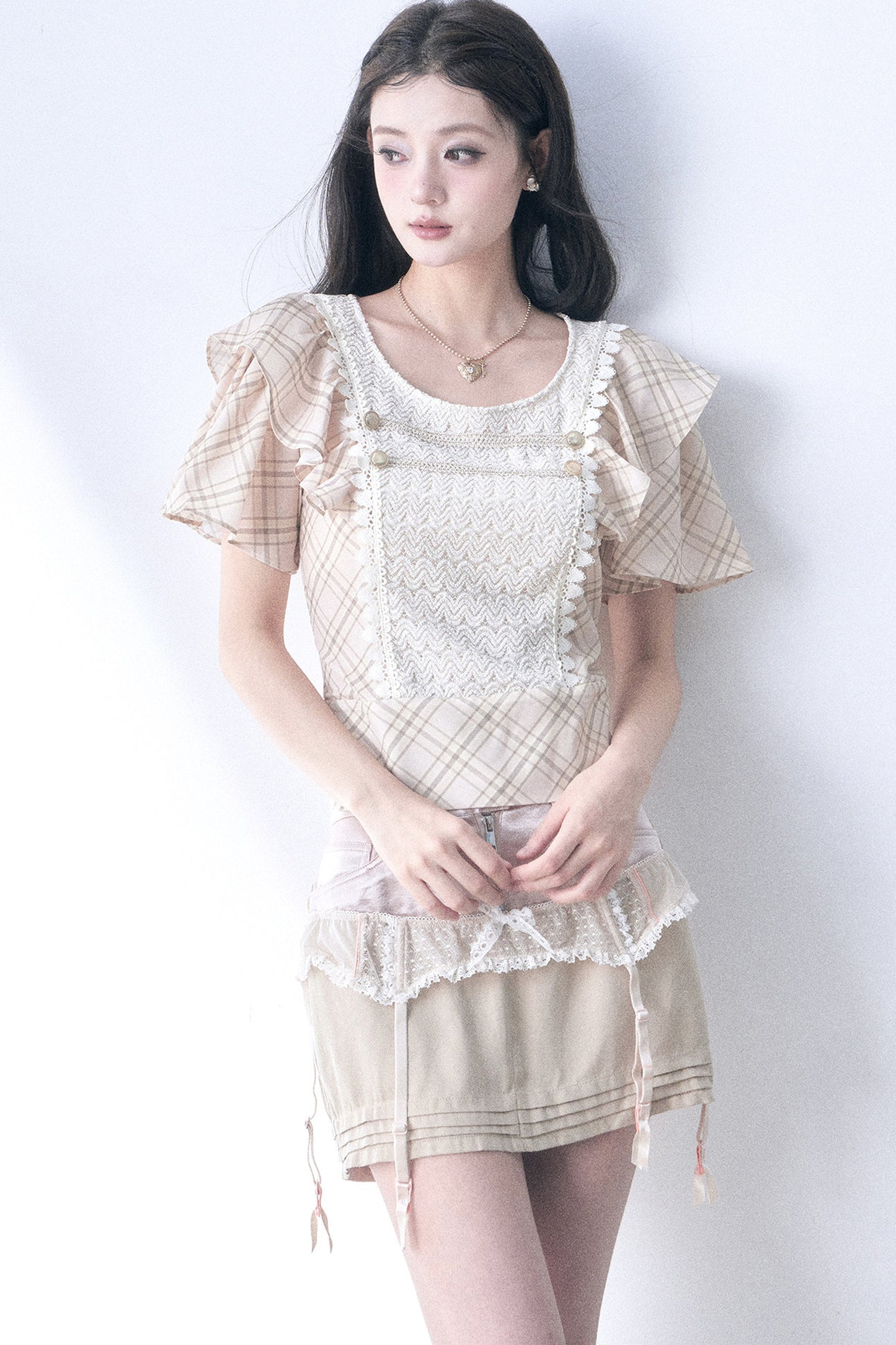 Forgotten Prayer Knitted Patchwork Top