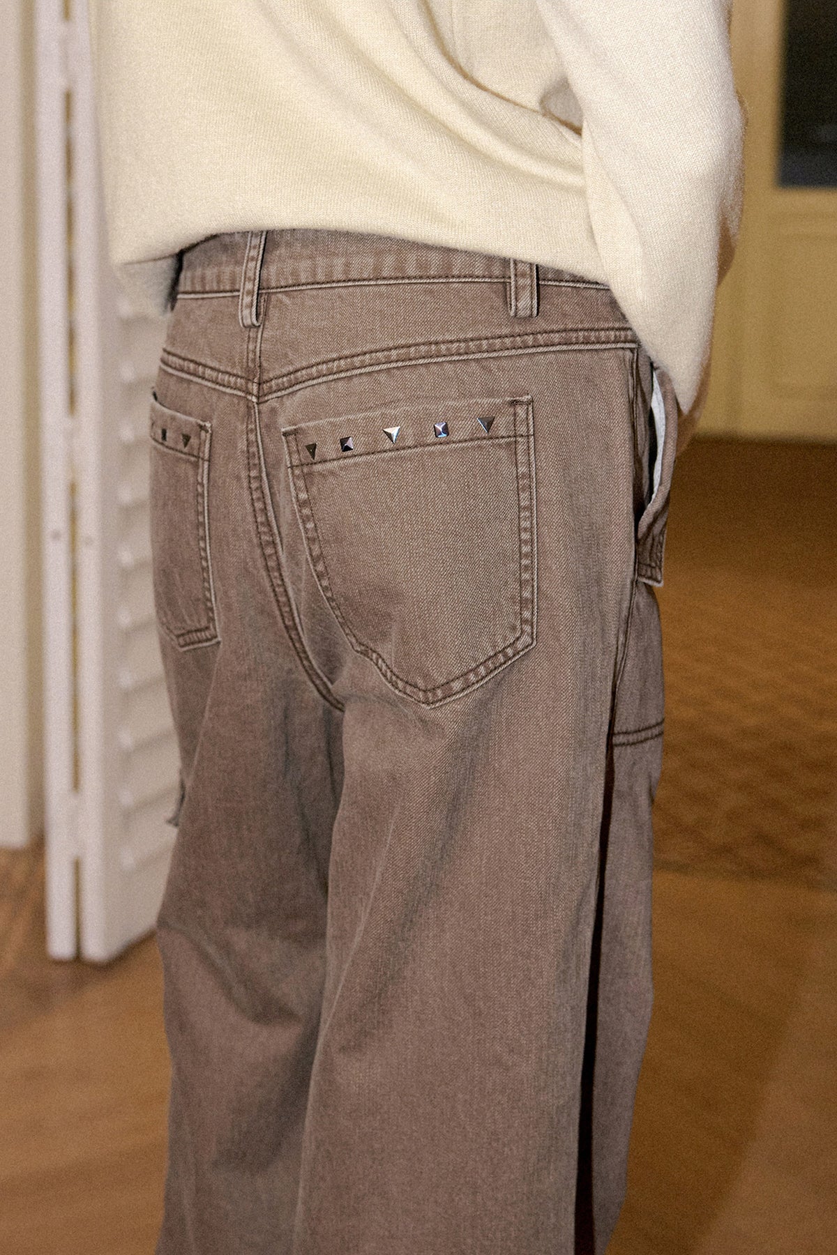 Bamboo Cotton Flared Workwear Pants