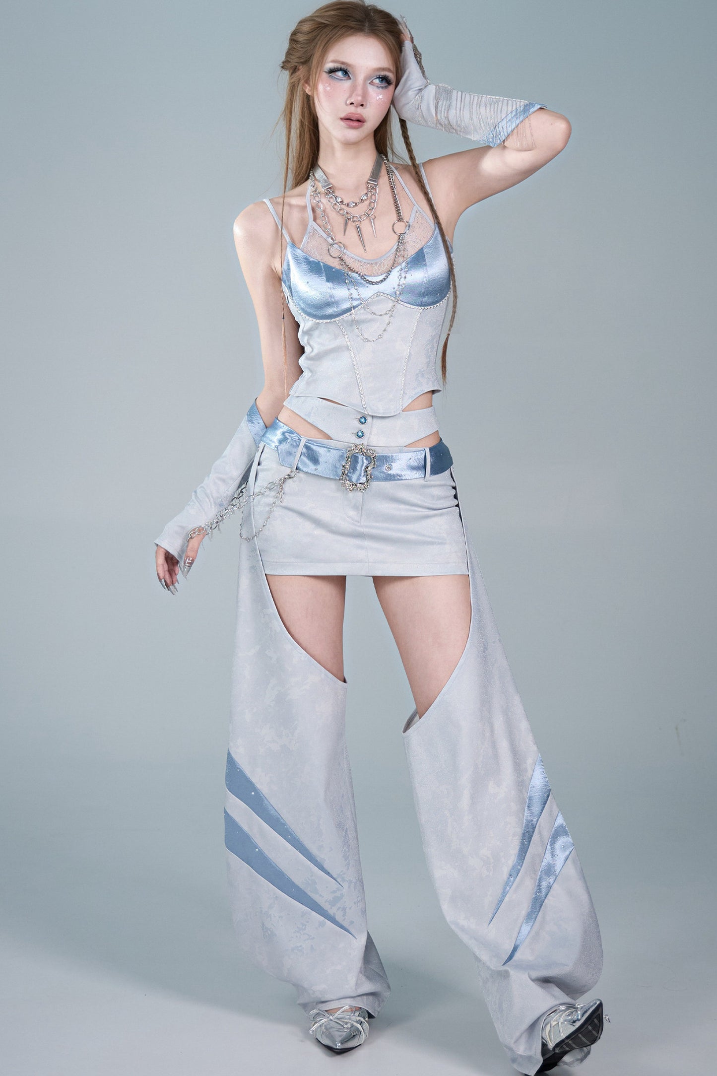 Detachable Cut-out Skirt and Leg Warmers Set-Up
