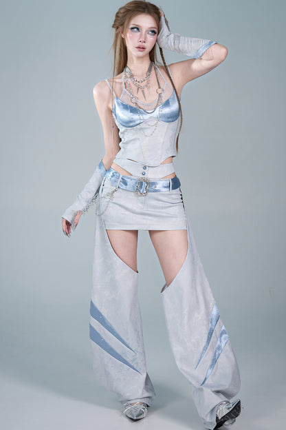 Detachable Cut-out Skirt and Leg Warmers Set-Up