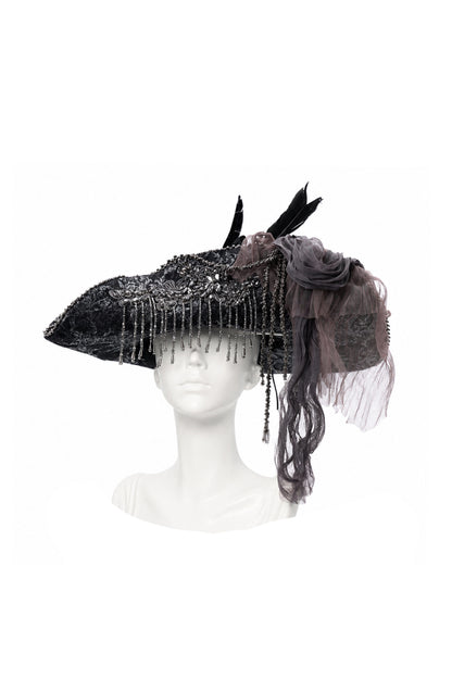 Cappello tricorno gotico da capitano pirata