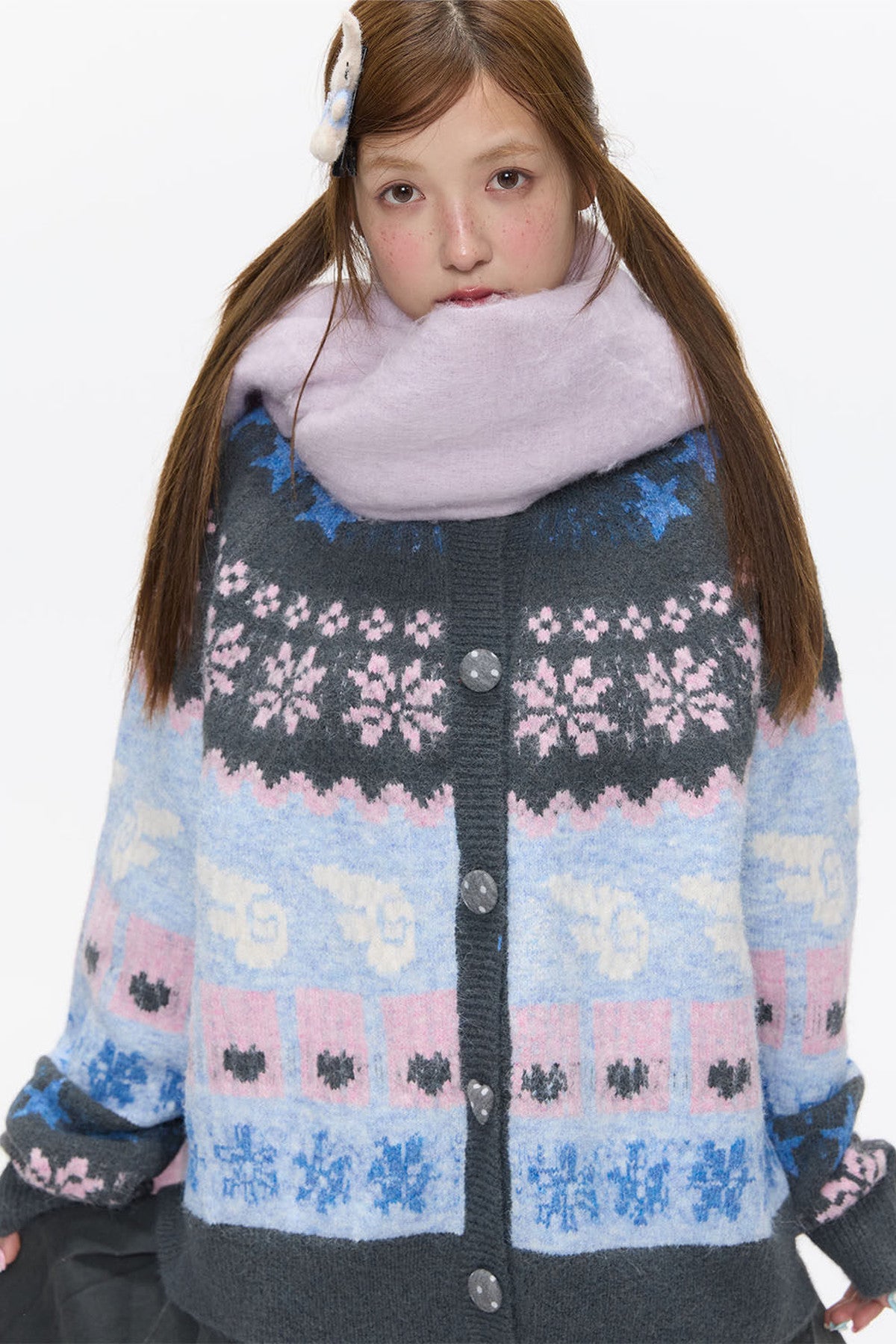Snowflake Fair Isle Knit Top