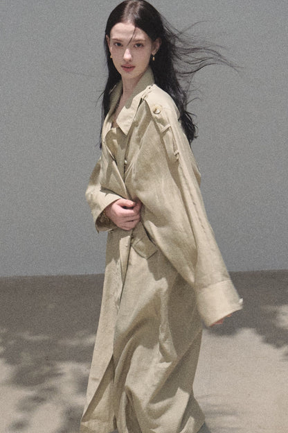 Cappotto parasole in acetato e lyocell
