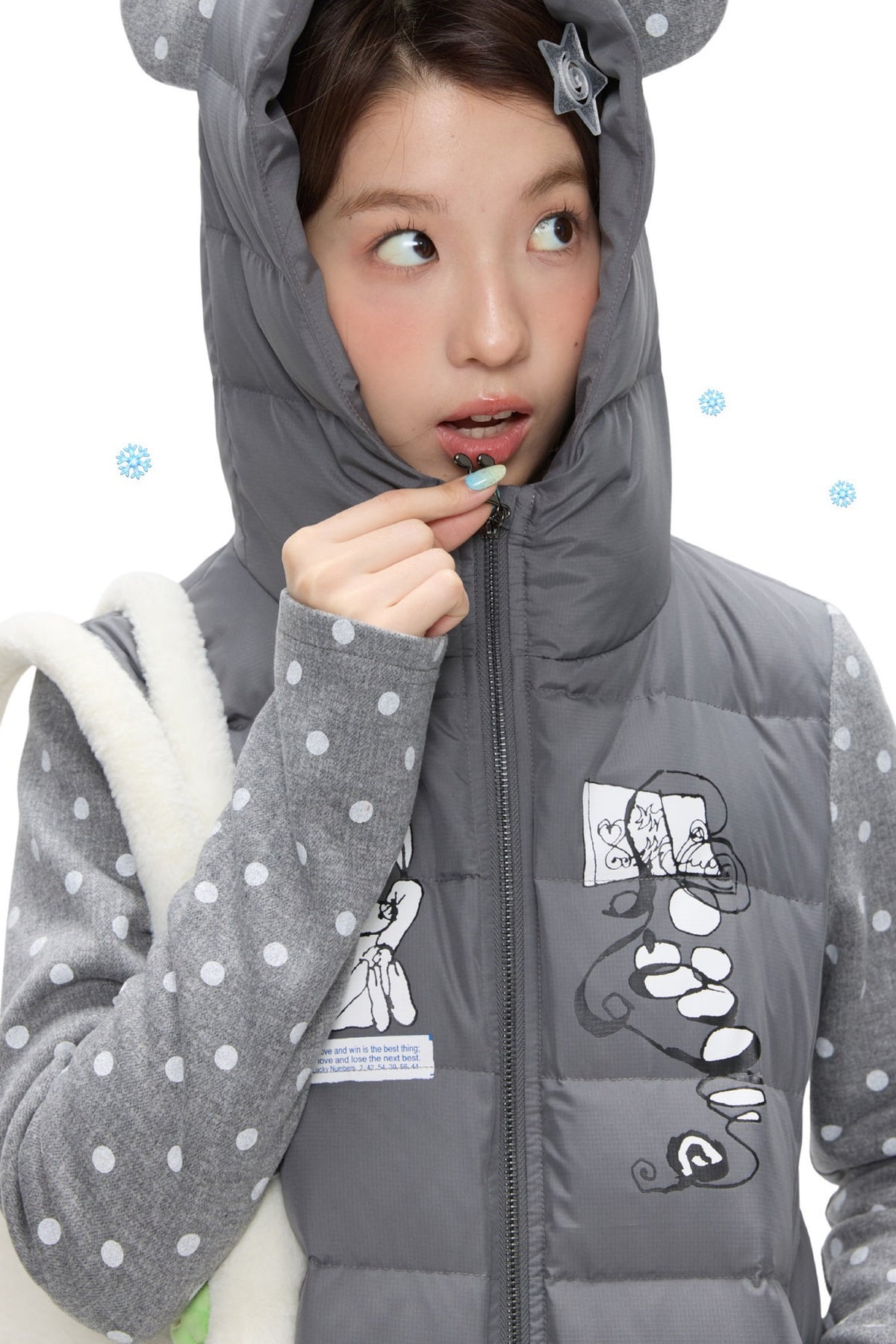 Bear Ears White Duck Down Jacket