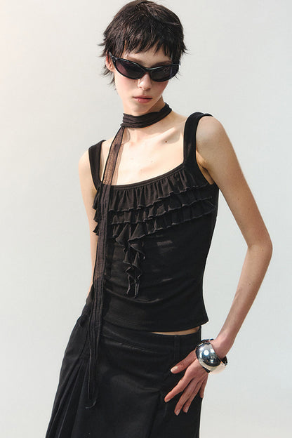 Square Neck Ruffle Camisole