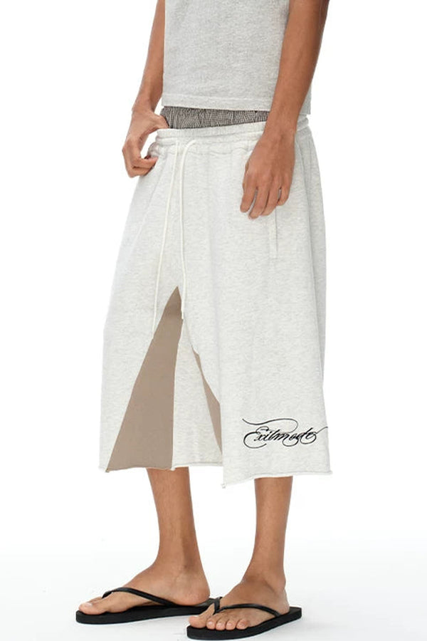 Double-Waist Plaid Patchwork Sweatpants