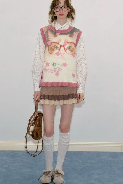 Star Polka Dot Cat Vest