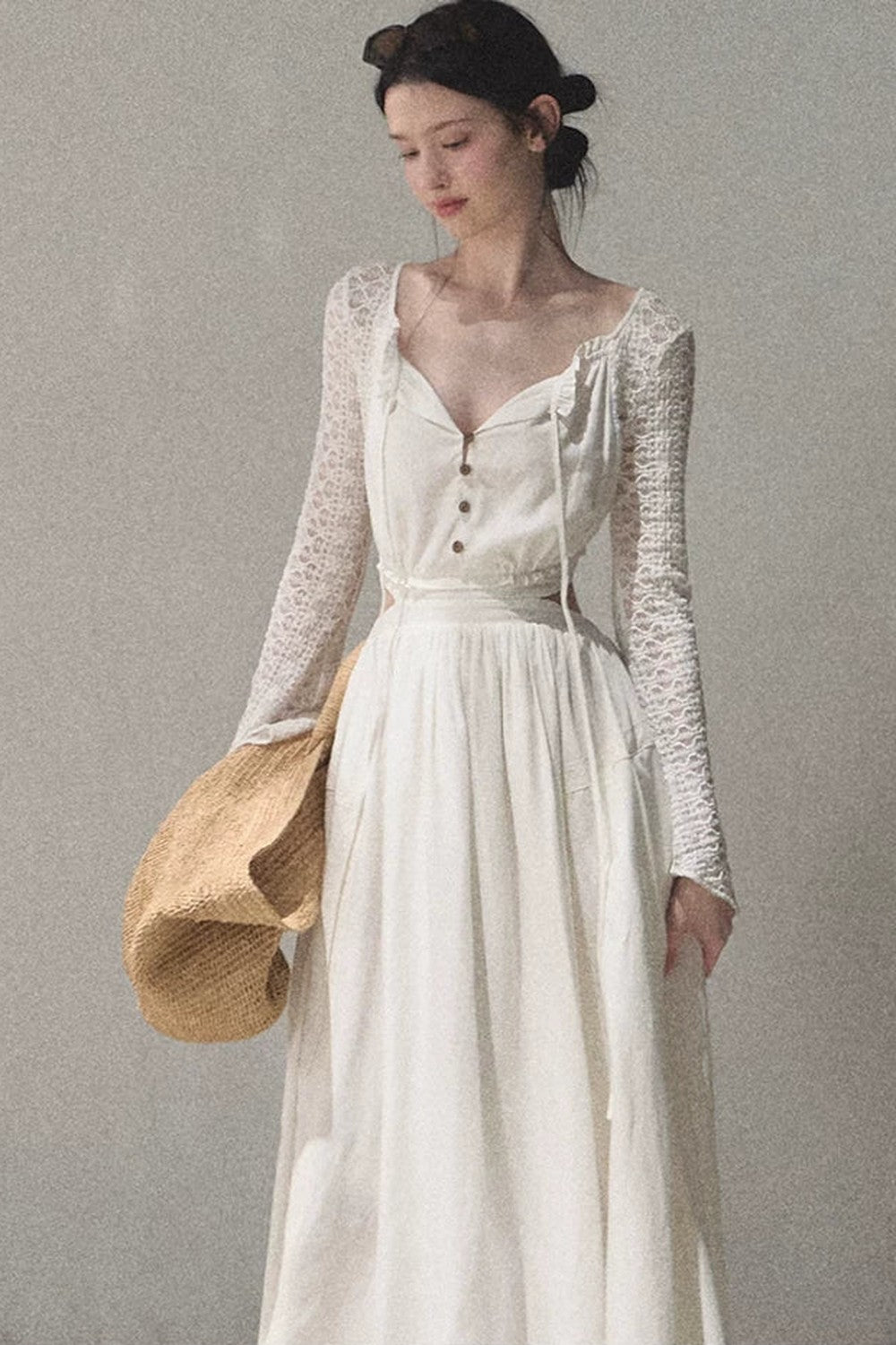 Lyocell Lace Cinching Dress