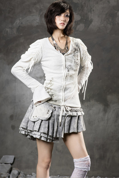 High-Waisted Multi-Layered Pleated Skirt