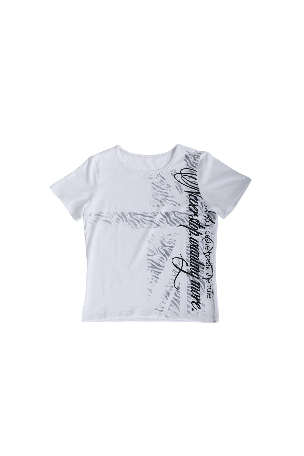 Zebra Print Slim-Fit T-Shirt