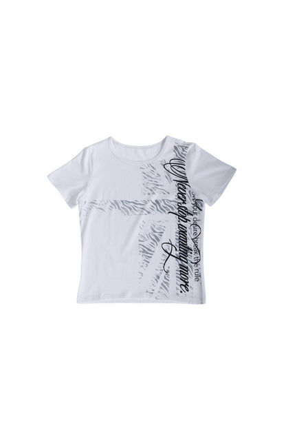 Zebra Print Slim-Fit T-Shirt