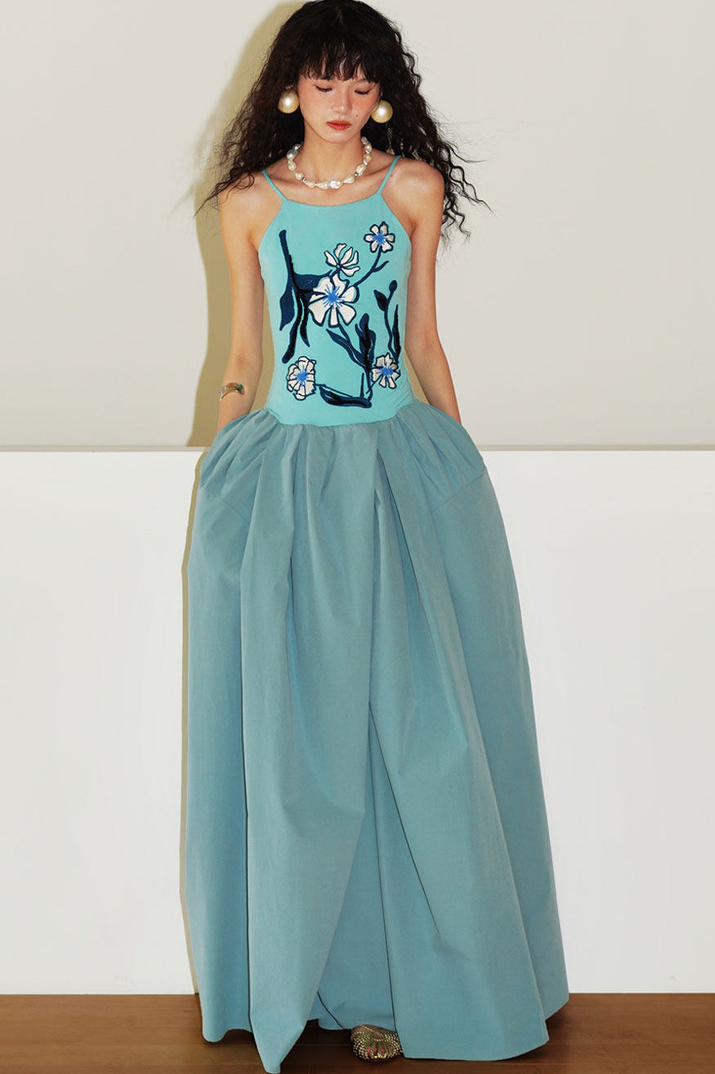 3D Embroidered Vacation Dress