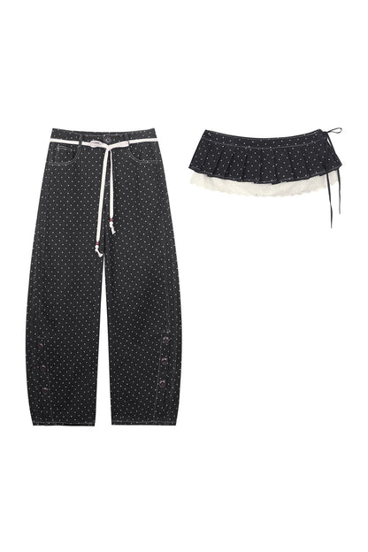 Y2K Gray Black Layered Vest Top Set-Up
