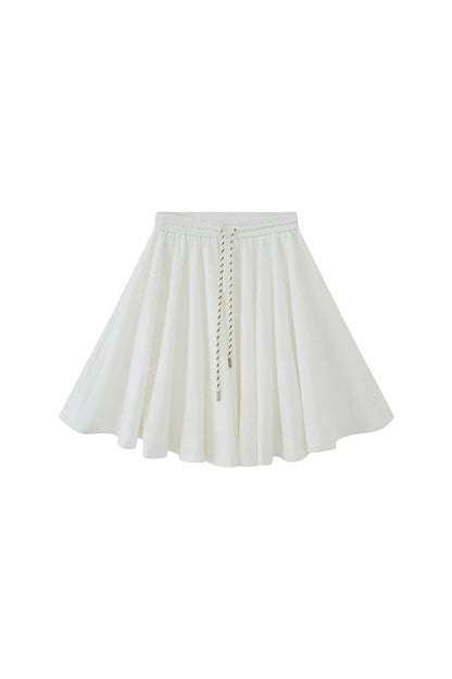 Low Waist Solid A-Line Skirt