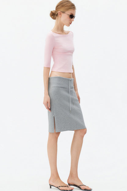 Boat Neck Knit Top