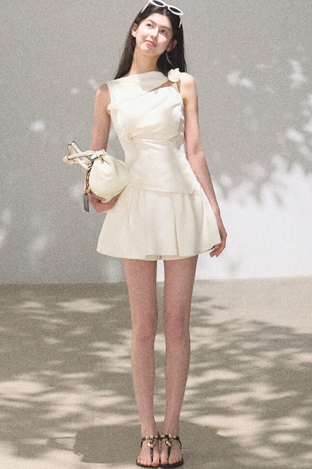 One-Shoulder Lyocell Wool Camisole