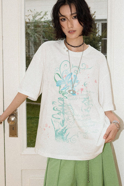 Pearl Ring Print Blouse
