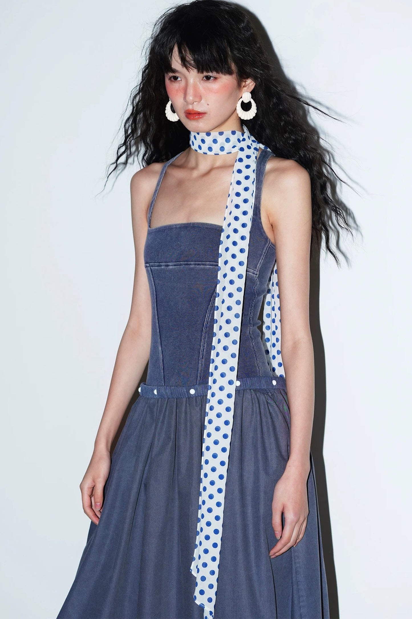 Distressed Washed Cotton Dress