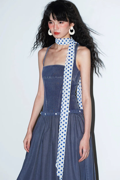 Distressed Washed Cotton Dress
