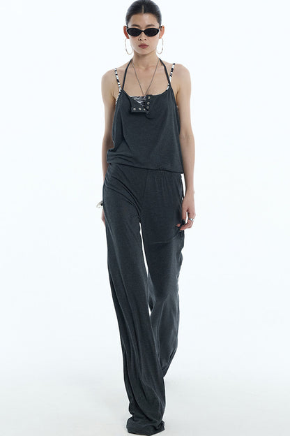 Reversible Drape Wide Leg Overalls