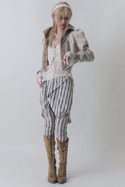 Leggings gonna a righe medievali