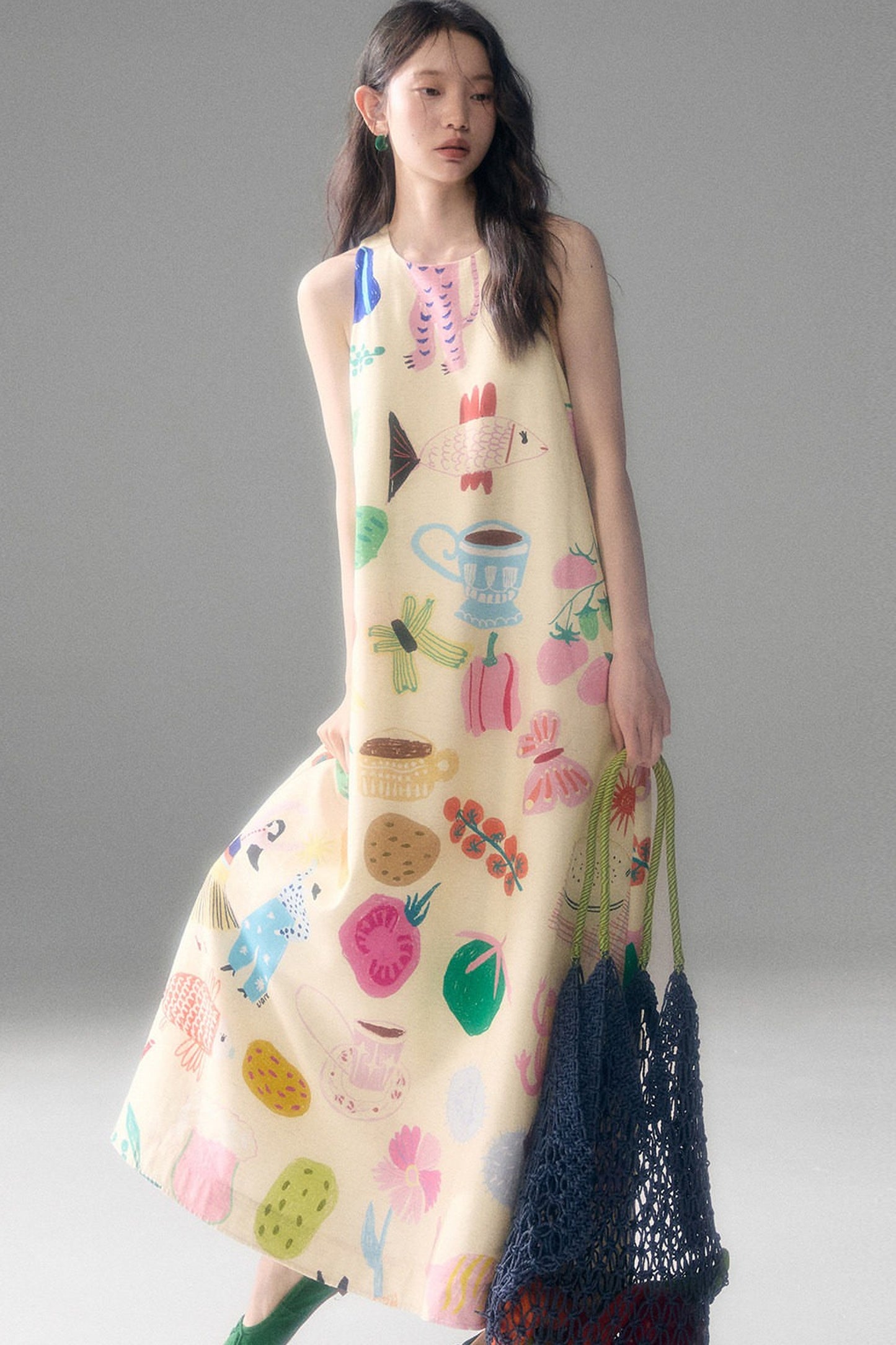 Qianshan Hand-Painted Tank Dress
