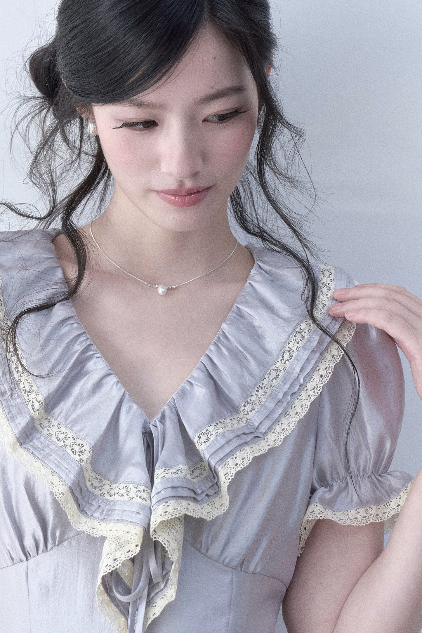 Moonlit Ruffled Puff Sleeve Dress