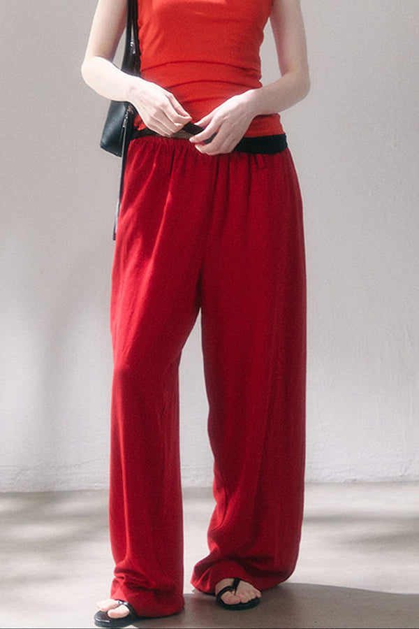 Linen Blend Air Wide-Leg Trousers