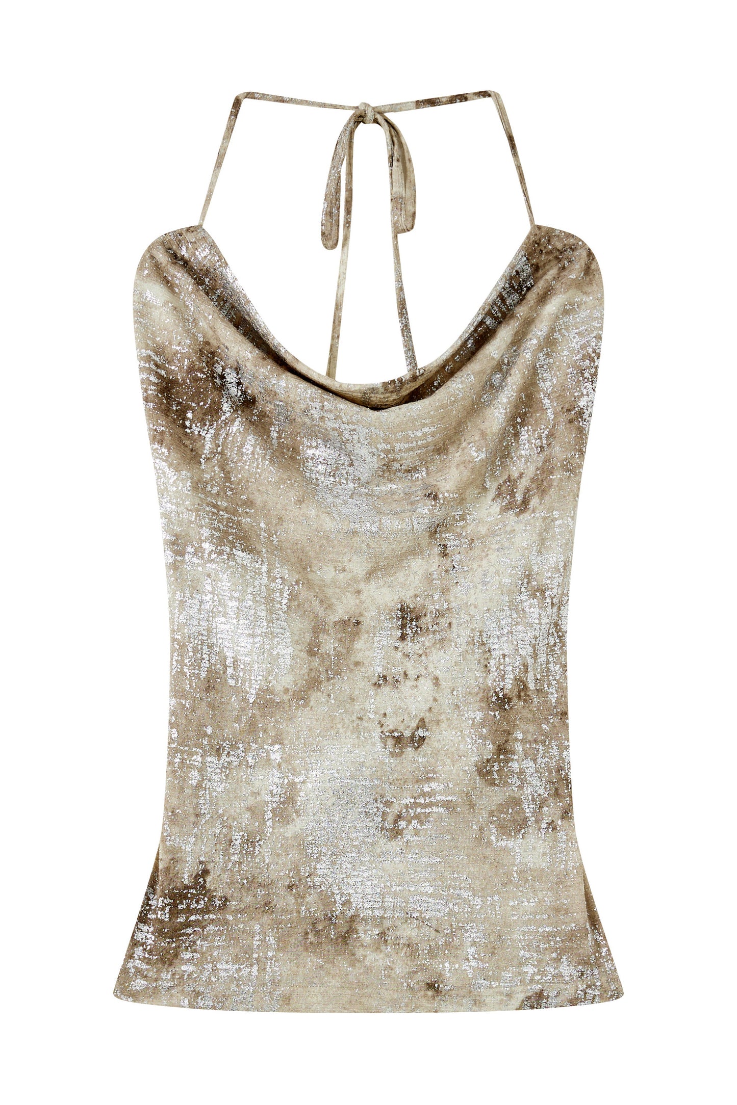 Glitter Tie-Dye Halter Top