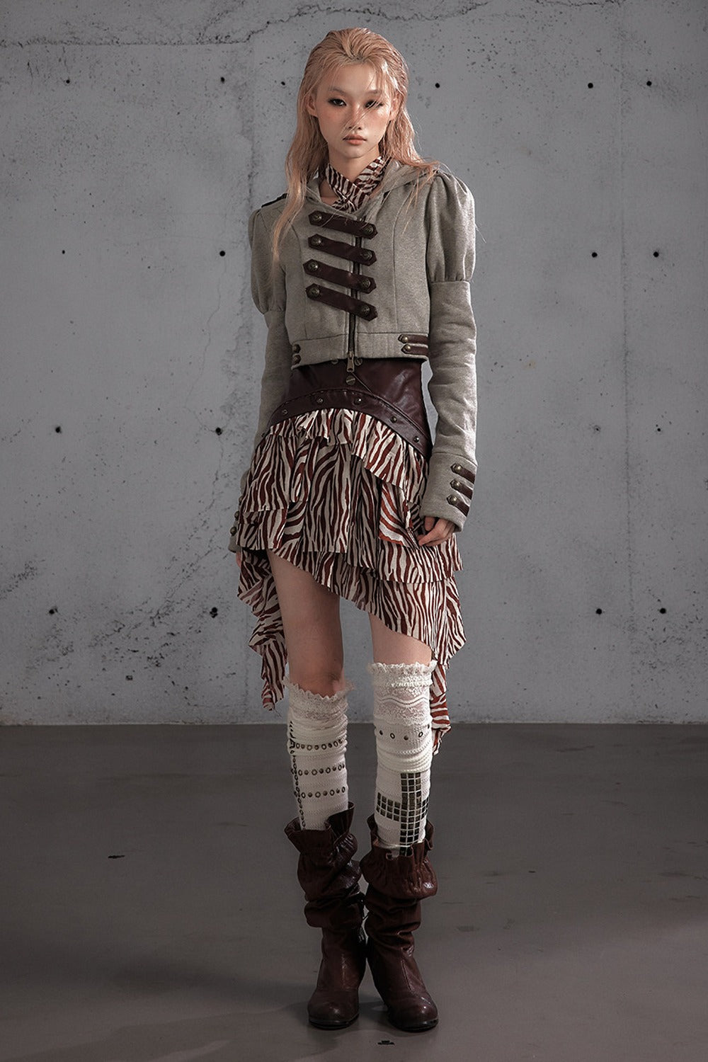 Napoleon Hooded Puff-Sleeve Sweatshirt