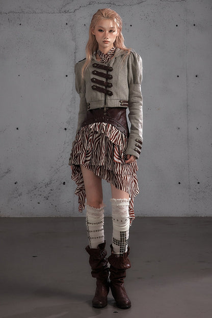 Napoleon Hooded Puff-Sleeve Sweatshirt