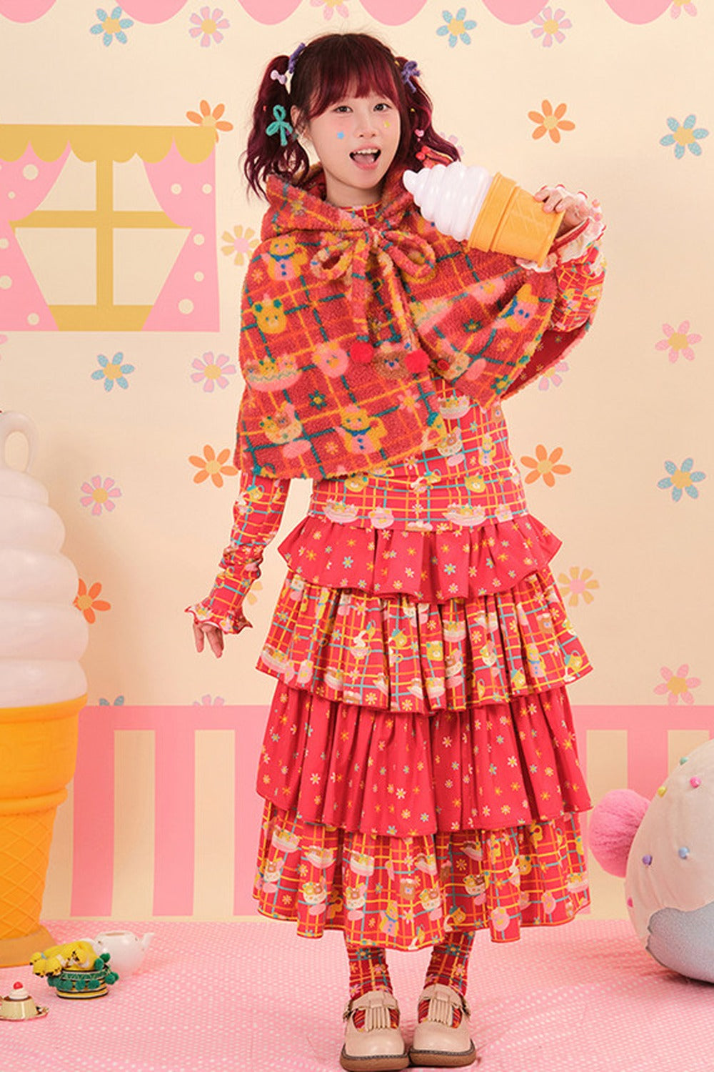 Showa Dessert Two-Tone Cake Skirt