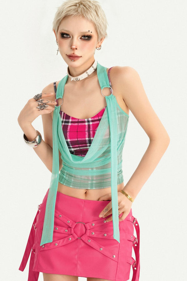 Dopamine Patterned Halter Top