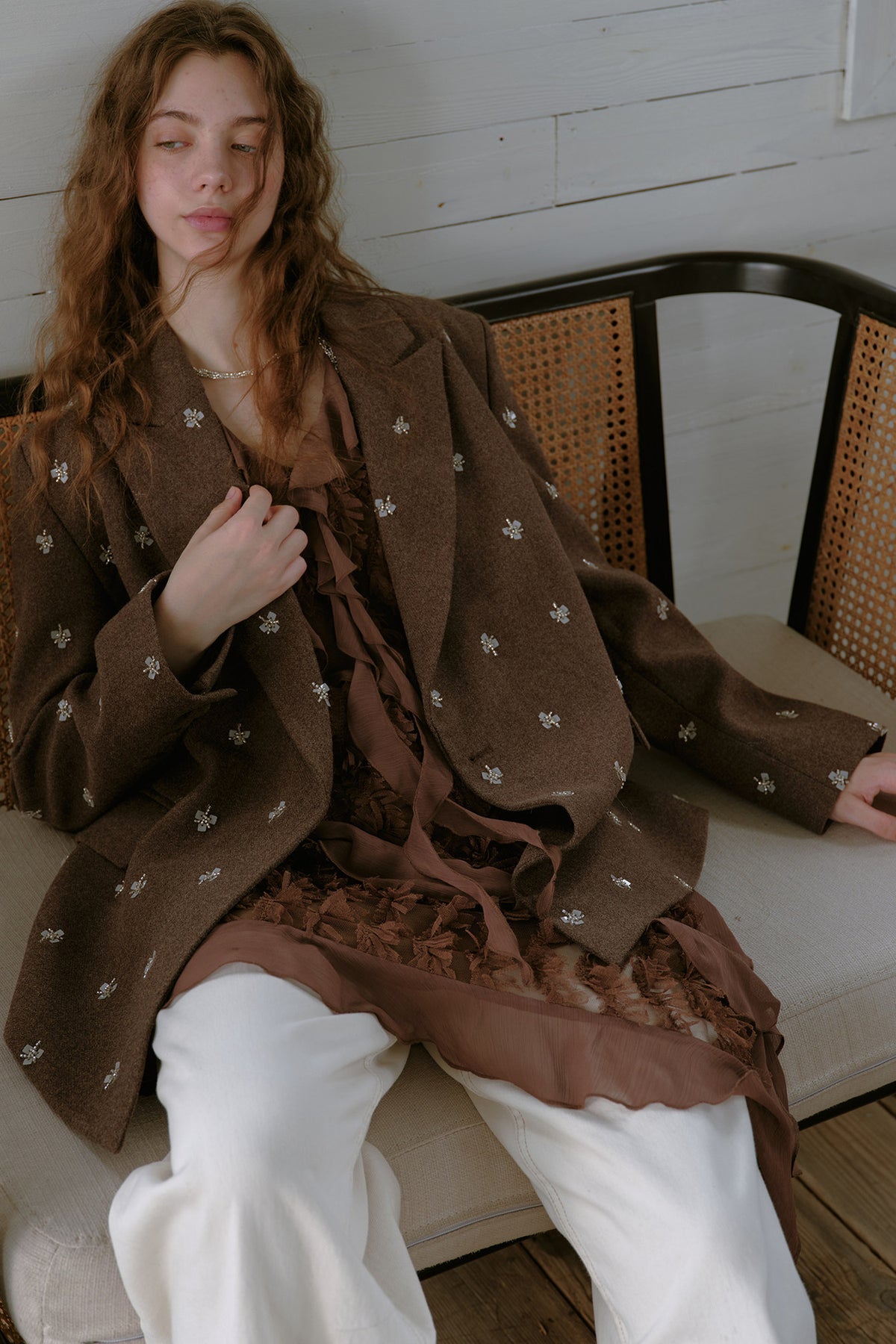 Beaded Woolen Blazer