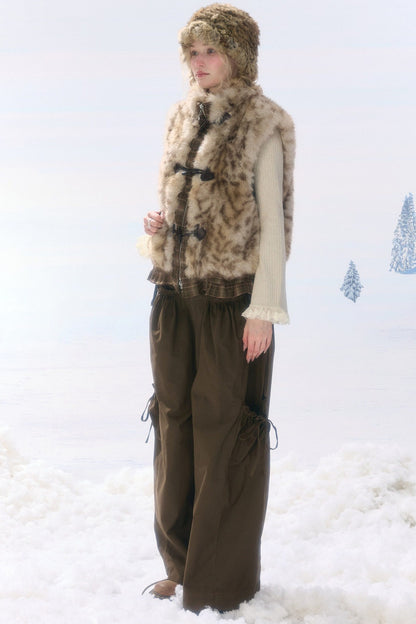High-Waisted Pocket Workwear Wide-Leg Pants